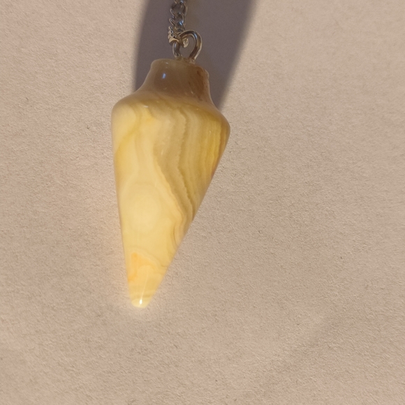 Citrine Quartz Crystal Chakra Pendulum Heal Flower Gem Rock Anchor Bob USA - Picture 4 of 10